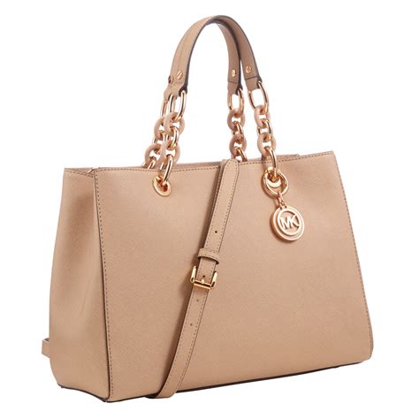 michael kors tasche mit anker|Michael Kors opened satchel purse.